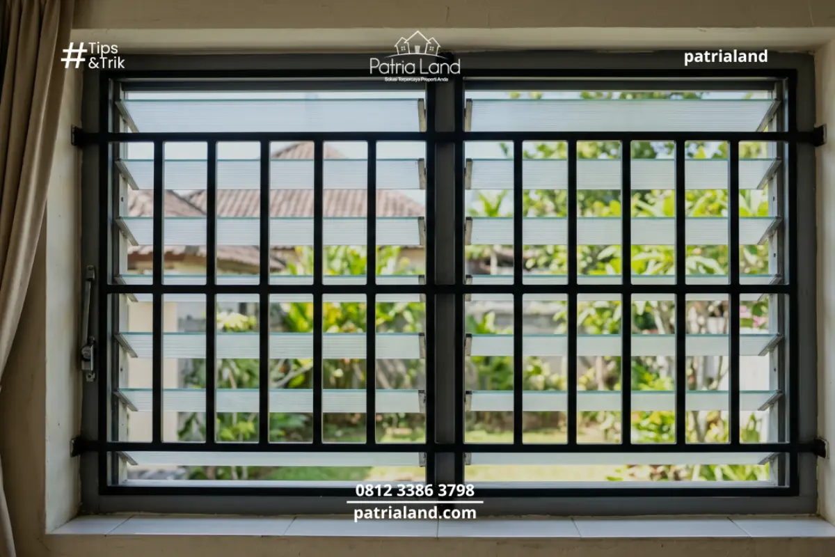 Sistem teralis built-in pada jendela nako yang aman dari maling