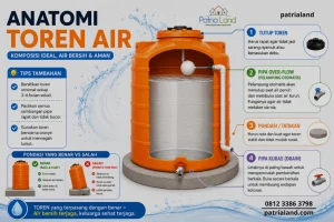 Panduan anatomi toren air yang ideal dan aman untuk pemasangan toren air yang benar di rumah.
