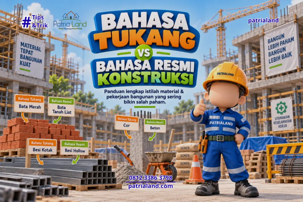 Panduan Lengkap Istilah Material Bangunan: Bahasa Tukang vs Bahasa Resmi Konstruksi
